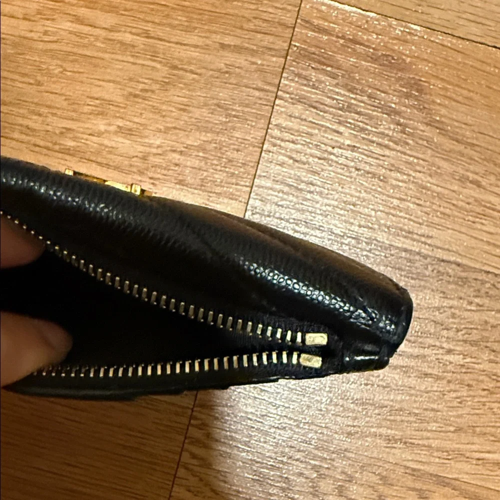 Saint Laurent Black Quilted Envelope Card Wallet with Gold YSL Emblem - Picture 7 of 11